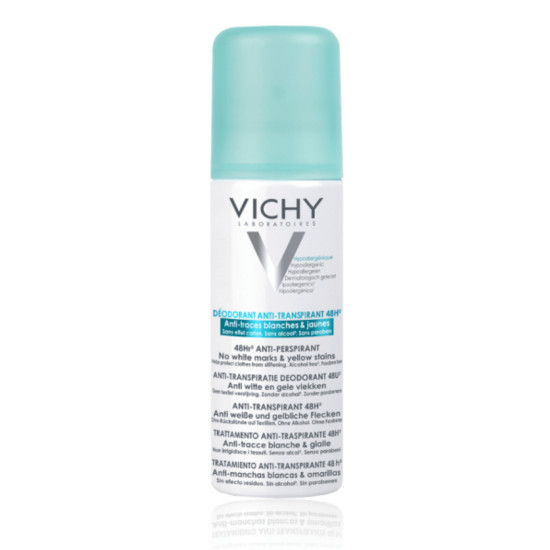 Vichy - Deodorant 48-ωρη φροντίδα Αποσμητικό Spray κατά των λευκών και κίτρινων σημαδιών - 125ml