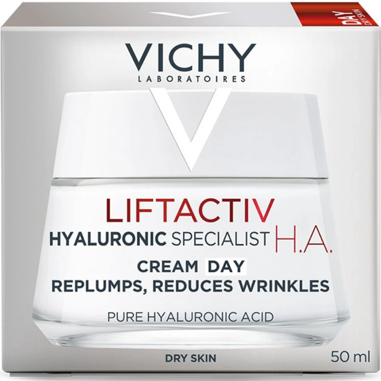 Vichy - Liftactiv Hyaluronic Specialist H.A Day Cream Αντιρυτιδική, Συσφικτική Κρέμα με Καθαρό Υαλουρονικό Οξύ για Ξηρές- Πολύ Ξηρές Επιδερμίδες - 50ml
