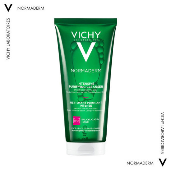 Vichy - Normaderm Intensive Purifying Gel Τζελ Εντατικού Καθαρισμού για Πρόσωπο και Σώμα - 200ml