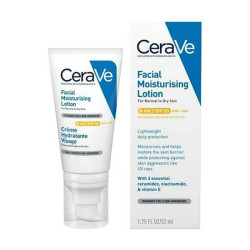 CeraVe - Facial Moisturising Lotion Ενυδατική Κρέμα Προσώπου με SPF50 για Κανονικές/Ξηρές Επιδερμίδες - 52ml