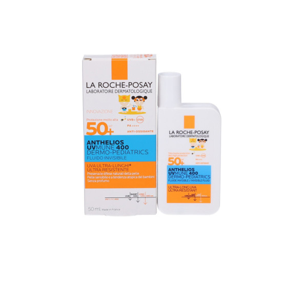 La Roche-Posay - Anthelios UVMune400 Dermo-Pediatrics Invisible Fluid SPF50+ Παιδικό Αντηλιακό για το Ευαίσθητο Παιδικό Δέρμα & για το Δέρμα με Τάση Ατοπίας - 50ml