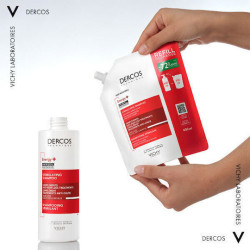 Vichy - Dercos Energy+ Refill  Δυναμωτικό Σαμπουάν κατά της Τριχόπτωσης Ανταλλακτικό - 400ml