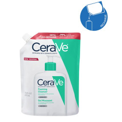 Cerave - Foaming Cleanser Refill Καθαριστικό Gel Προσώπου & Σώματος για Κανονική έως Λιπαρή Επιδερμίδα - 473ml