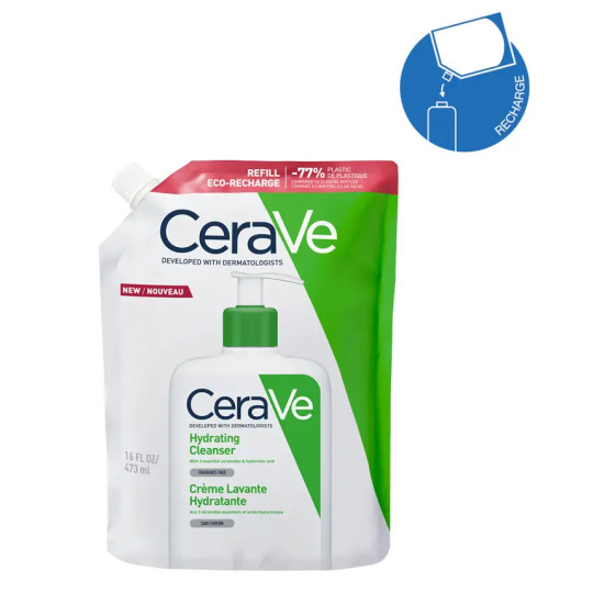 Cerave - Hydrating Cleanser Refill Κρέμα Καθαρισμού Προσώπου & Σώματος για Κανονικό έως Ξηρό Δέρμα - 473ml