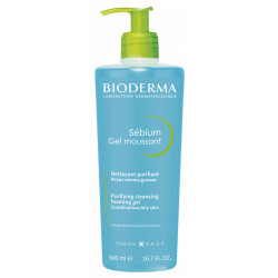 Bioderma - Sebium purifying foam gel Τζελ που καθαρίζει απαλά και μειώνει την έκκριση σμήγματος - 500ml
