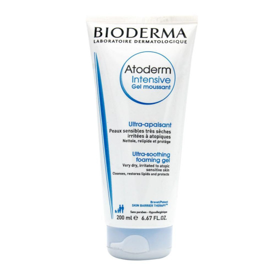 Bioderma - Atoderm intensive gel moussant Τζελ καθαρισμού προσώπου & σώματος για πολύ ξηρό με τάση ατοπίας δέρμα - 200ml