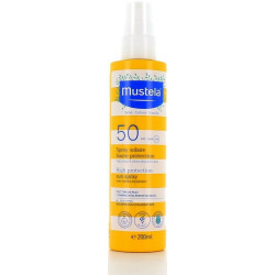 Mustela - Αδιάβροχο Βρεφικό Αντηλιακό Spray High Protection Sun για Πρόσωπο & Σώμα SPF50 - 200ml