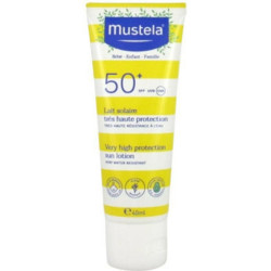 Mustela - Αδιάβροχο Παιδικό Αντηλιακό Γαλάκτωμα για Πρόσωπο & Σώμα SPF50+ - 40ml