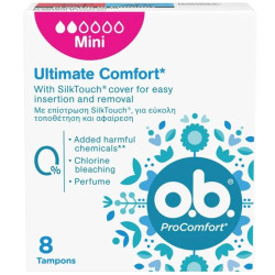O.B. - Ταμπόν ProComfort Dynamic Fit Mini για Ελαφριά Ροή - 8pcs