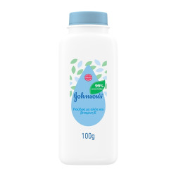 Johnson's - Aloe & Vitamin E Powder Πούδρα με Αλόη & Βιταμίνη E για Αίσθηση Ανακούφισης & Φρεσκάδας της Επιδερμίδας - 100gr