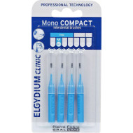 Elgydium - Clinic Mono Compact Blue 0.4mm - Μεσοδόντια Βουρτσάκια 0.4 Μπλε - 4τμχ