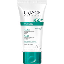 Uriage - Hyseac fluide SPF50 Λεπτόρρευστη αντηλιακή κρέμα με ματ αποτέλεσμα για λιπαρή προς μικτή επιδερμίδα - 50ml