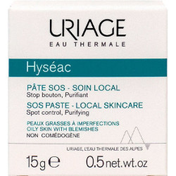 Uriage - Hyseac Sos Paste Local Skincare Στοχευμένη Περιποίηση Νύχτας για Επιδερμίδες με Ατέλειες - 15gr
