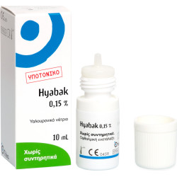 Thea Synapsis - Hyabak Eye Solution 0.15% Υαλουρονικό Νάτριο - 10ml