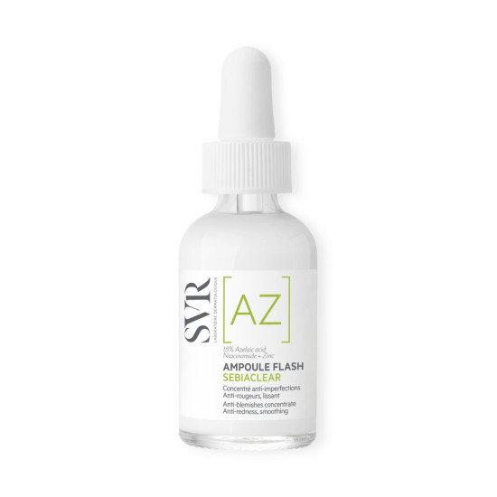 SVR - Sebiaclear (AZ) Ampoule Flash Καταπραϋντικός ορός προσώπου κατά των ατελειών & της ερυθρότητας για το δέρμα με τάση ακμής - 30ml