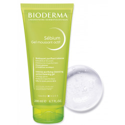 Bioderma - Sebium gel moussant actif Αφρίζον τζελ καθαρισμού προσώπου για ακνεϊκές επιδερμίδες - 200ml