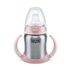 Nuk - First Choice Learner Cup Ανοξείδωτο Μπιμπερό Εκπαίδευσης Ροζ - 125ml