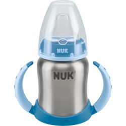 Nuk - First Choice Learner Cup Ανοξείδωτο Μπιμπερό Εκπαίδευσης Μπλε - 125ml
