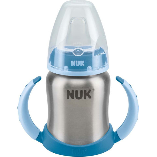 Nuk - First Choice Learner Cup Ανοξείδωτο Μπιμπερό Εκπαίδευσης Μπλε - 125ml
