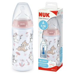 Nuk - Disney Baby First Choice Plus PP  (6-18m) Μπιμπερο Πολυπροπυλενίου με θηλή Σιλικόνης (διάφορα σχέδια) - 300ml