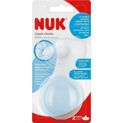 NUK - Nipple Shields Ασπίδες Θηλής για τον Θηλασμό Μέγεθος Large - 2 τμχ και Θήκη Αποθήκευσης 