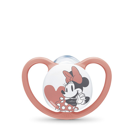 Nuk - Disney Space Πιπίλα Σιλικόνης Χωρίς Κρίκο Minnie Mouse 18-36μηνών - 1τμχ
