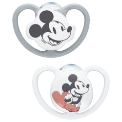 Nuk - Disney Space Πιπίλα Σιλικόνης Χωρίς Κρίκο Mickey 18-36μηνών - 1τμχ
