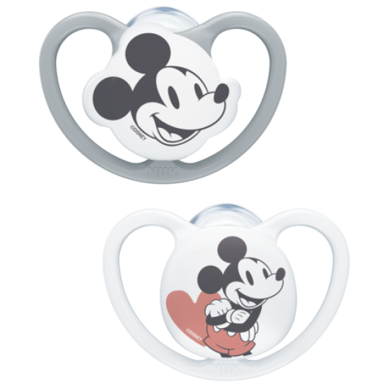 Nuk - Disney Space Πιπίλα Σιλικόνης Χωρίς Κρίκο Mickey 18-36μηνών - 1τμχ