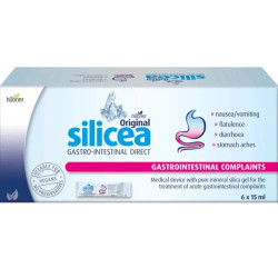 Hubner - Silicea Gastrointestinal Direct Πόσιμη Γέλη Καθαρού Πυριτίου  για την  Αντιμετώπιση Γαστρεντερικών Συμπτωμάτων- 6x15ml