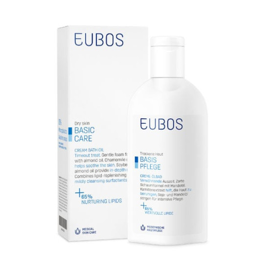 Eubos - Basic Care Cream Bath Oil Ελαιώδες Αφρόλουτρο για Ξηρό Δέρμα - 200ml