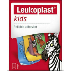 Leukoplast - Kids Παιδικά Αυτοκόλλητα Επιθέματα με Ζωάκια για Μικροτραυματισμούς σε 2 Mεγέθη - 12τεμ