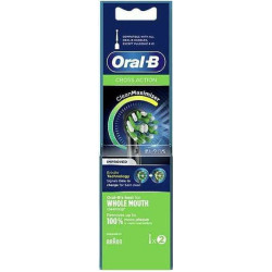 Oral-B - Cross Action Clean Maximiser Black Edition Ανταλλακτικές Κεφαλές για Ηλεκτρική Οδοντόβουρτσα - 2τμχ