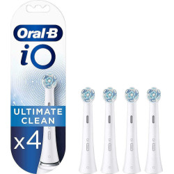 Oral-B - Ultimate Clean iO Ανταλλακτικές Κεφαλές Για Ηλεκτρική Οδοντόβουρτσα Άσπρες - 4τμχ