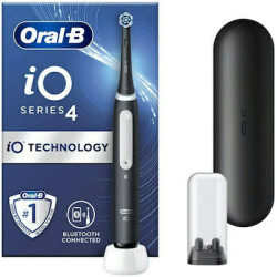 Oral-B - IO Series 4 Ηλεκτρική Οδοντόβουρτσα με Χρονομετρητή, Αισθητήρα Πίεσης και Θήκη Ταξιδίου Black - 1τμχ