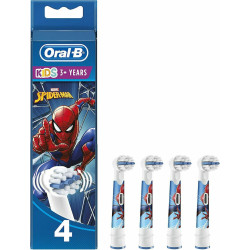 Oral-B - Kids Spiderman Value Pack Extra Soft Ανταλλακτικές Κεφαλές Παιδικής Ηλεκτρικής Οδοντόβουρτσας - 4 τμχ