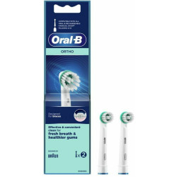 Oral B - Ortho Ανταλλακτικές Κεφαλές Ηλεκτρικής Οδοντόβουρτσας Σχεδιασμένες Για Σιδεράκια - 2τμχ