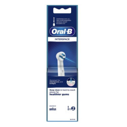 Oral-B - Interspace Ανταλλακτικές Κεφαλές Ηλεκτρικής Οδοντόβουρτσας για τον Καθαρισμό των Δυσπρόσιτων Περιοχών Μεταξύ των Δοντιών - 2 τμχ