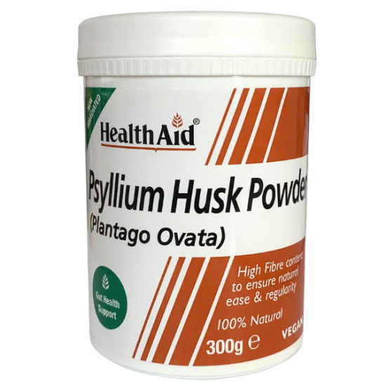 Health Aid - Psyllium Husk Fibre (Plantago Ovata) πεπτικές ίνες σε σκόνη - 300gr