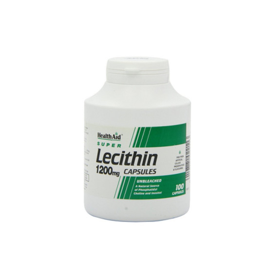Health Aid - Lecithin 1200mg GMO Free Φυσικός λιποδιαλύτης - 100caps