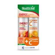 Health Aid - Energy Forte για Ενέργεια & Τόνωση - 20 eff tab & Δώρο Vitamin C 1000mg για το ανοσοποιητικό - 20 eff tab