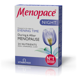 Vitabiotics - Menopace Night Συμπλήρωμα Διατροφής για την Ανακούφιση των Διαταραχών Ύπνου κατά την Εμμηνόπαυση - 30tabs