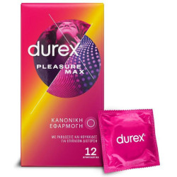 Durex - Pleasuremax with dots and ribs Προφυλακτικά με ραβδώσεις & κουκίδες - 12 τεμάχια