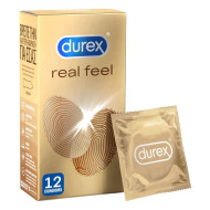 Durex - Real feel Προφυλακτικά πολύ λεπτά χωρίς λάτεξ - 12τμχ