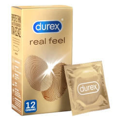 Durex - Real feel Προφυλακτικά πολύ λεπτά χωρίς λάτεξ - 12τμχ