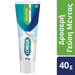 Corega - Ultra Fresh Στερεωτική κρέμα οδοντοστοιχίας με Δροσερή Γεύση Μέντας - 40gr