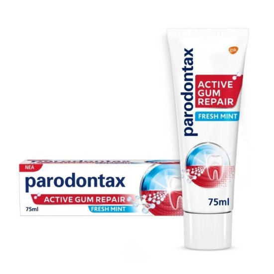 Parodontax - Active Gum Repair Fresh Mint Φθοριούχος Οδοντόκρεμα που Βοηθά στην Αποκατάσταση των Πρησμένων και Κόκκινων Ούλων που Αιμορραγούν - 75ml 