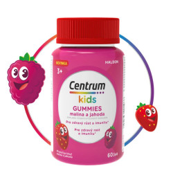 Centrum - Kids Gummies Malina a Jahoda Συμπλήρωμα Διατροφής για Παιδιά 3ετών+ με 8 Βιταμίνες, Μέταλλα & Ιχνοστοιχεία - 60ζελεδάκια