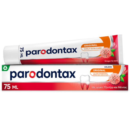 Parodontax - Οδοντόκρεμα Original  Οδοντόκρεμα για την Καθημερινή Φροντίδα των Ούλων με Γεύση Τζίντζερ και Μέντας - 75ml