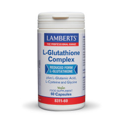Lamberts - L-Glutathione Complex Συμπλήρωμα Διατροφής με  Υψηλής Ισχύος Σύμπλεγμα Γλουταθειόνης - 60κάψουλες