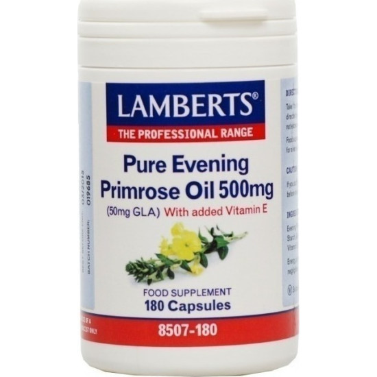 Lamberts - Pure evening primrose oil 500mg Συμπλήρωμα διατροφής για γυναίκες με έλαιο νυχτολούλουδου - 180caps